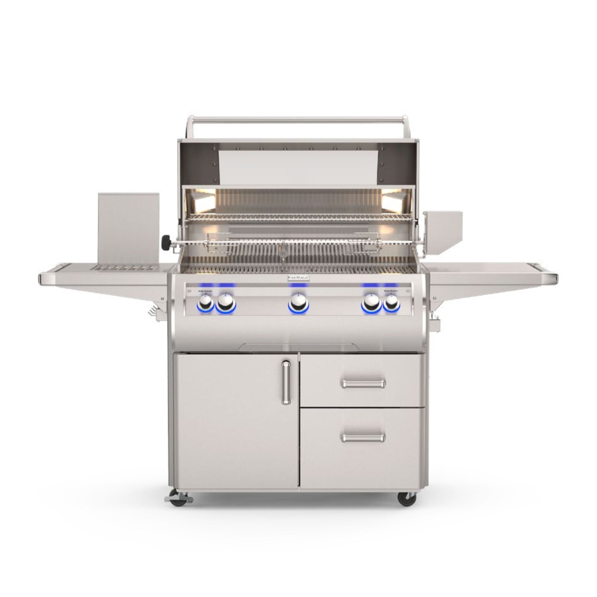 Fire Magic Echelon Diamond E790s 36-Inch Portable Propane Gas Grill with Infrared Burner, Side Burner, and Magic View Window