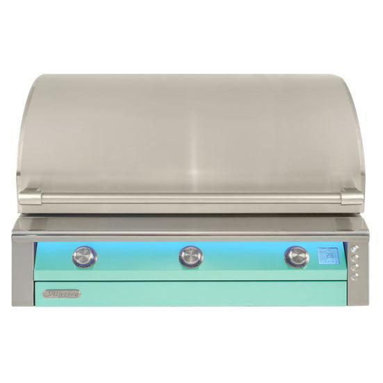 Alfresco 42-Inch Professional Series 3-Burner Built-In Propane Gas Grill in Ultramarine Blue Gloss