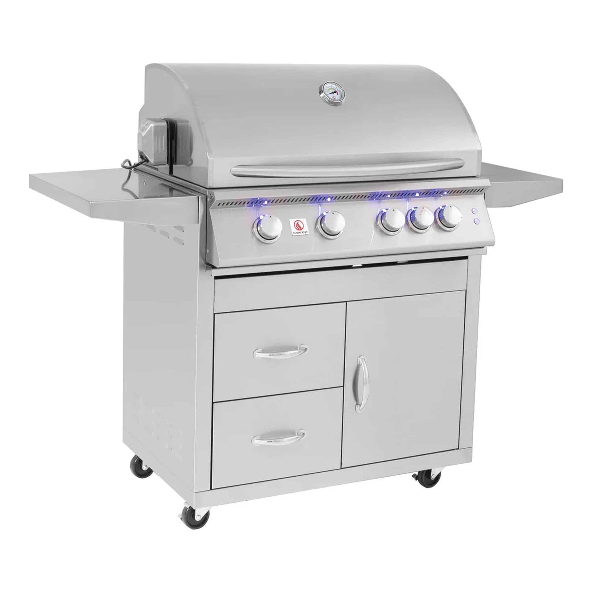 Summerset Sizzler Pro 32-Inch 4-Burner Freestanding Stainless Steel Gas Grill