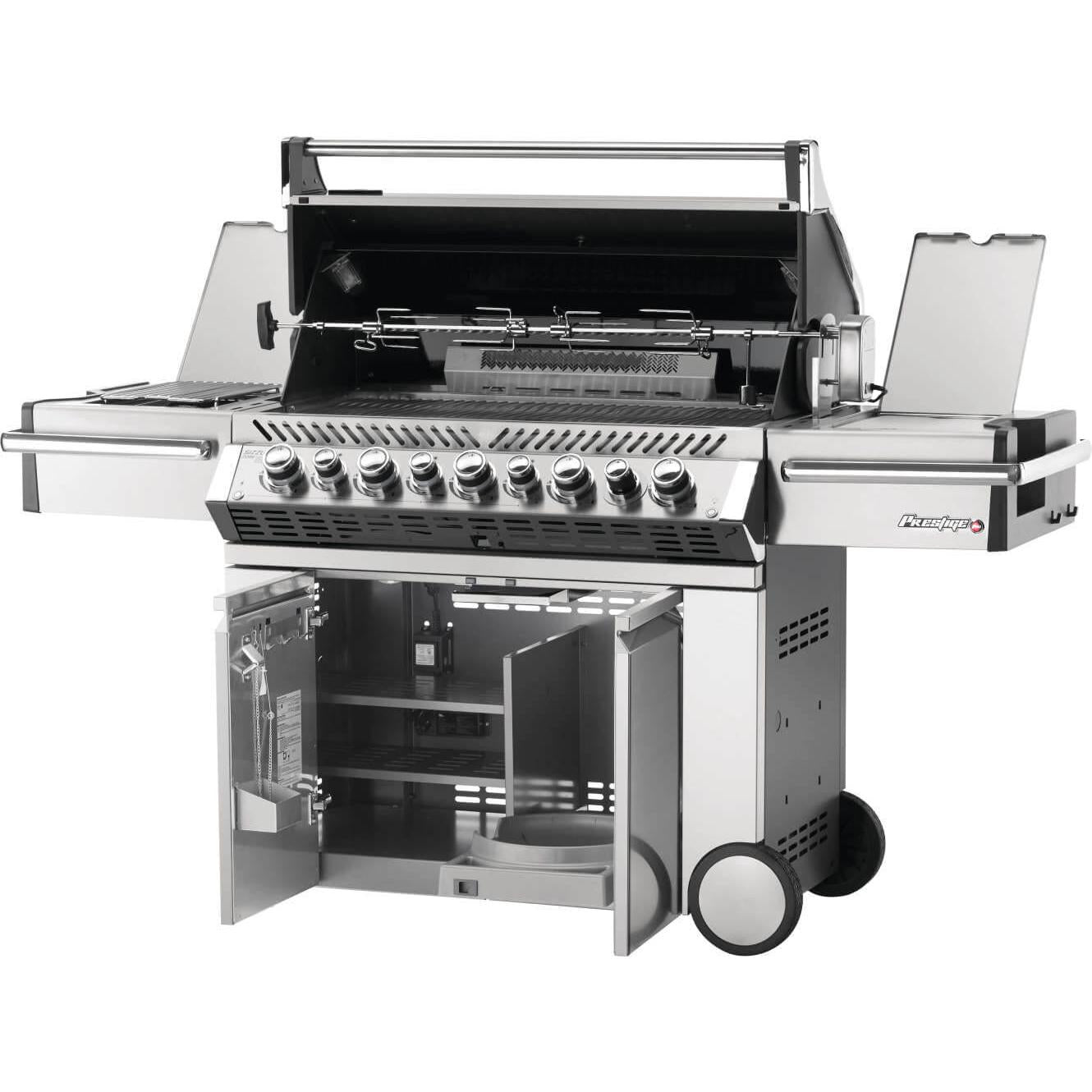 Napoleon Prestige PRO 665 77-Inch Freestanding Propane Gas Grill with Infrared Side and Rear Burners