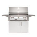 Alfresco 36-Inch Luxury 3-Burner Natural Gas Grill with Cart, Signal White Gloss Finish