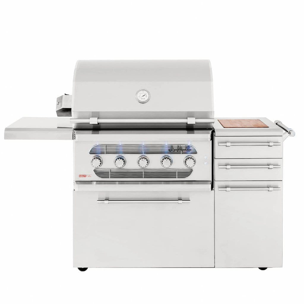 American Made Grills by Summerset Muscle Series 36-Inch Freestanding Hybrid Gas and Charcoal Grill