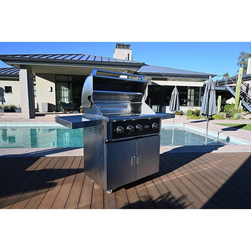 Wildfire Ranch Pro 36-Inch Built-In Natural Gas Grill with Premium Stainless Steel Cart