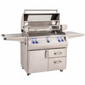 Fire Magic Echelon Diamond 36-Inch 3-Burner Built-In Gas Grill with Side Burner, Rotisserie, and Analog Thermometer