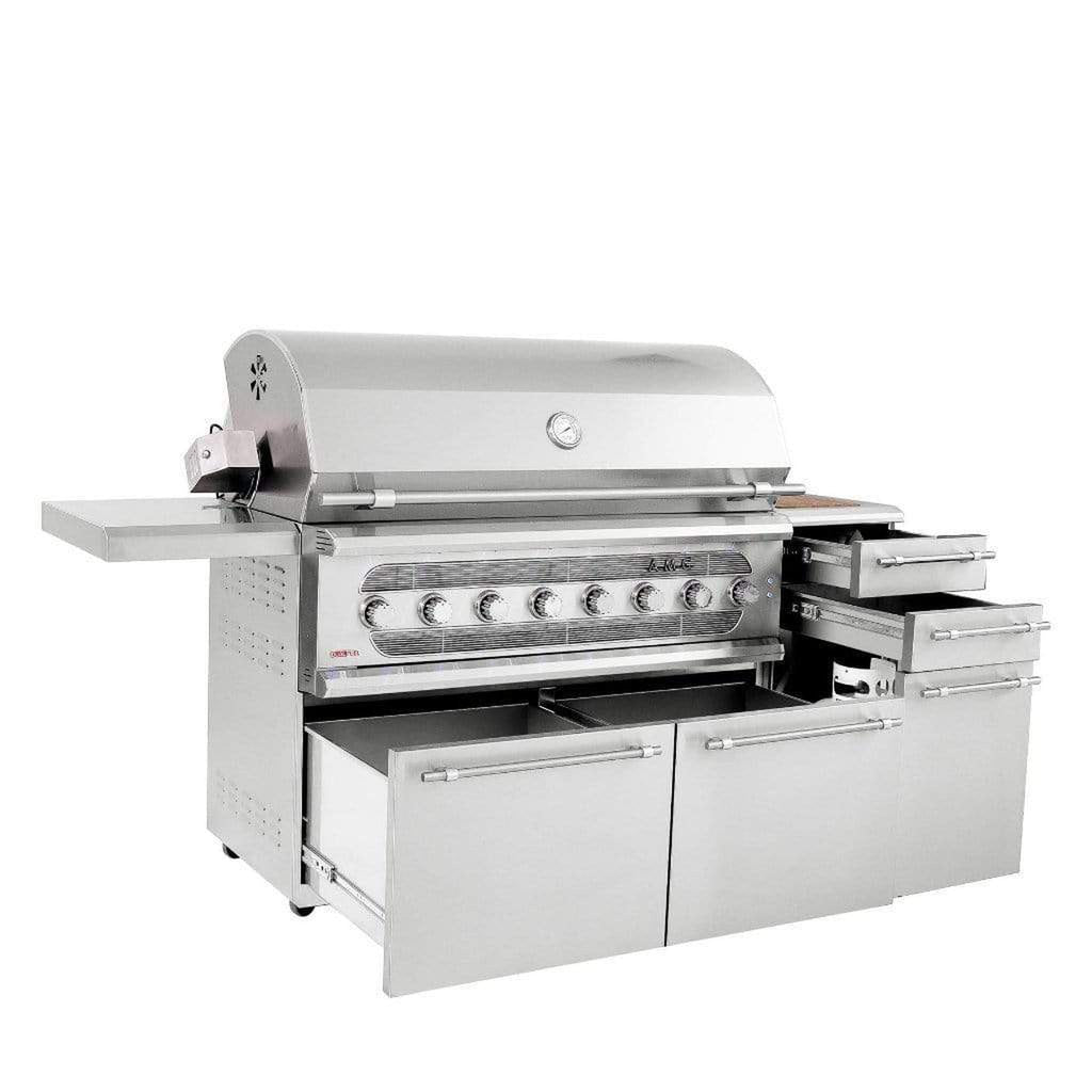 American Made Grills by Summerset Muscle Series 54-Inch Freestanding Hybrid Gas and Charcoal Grill