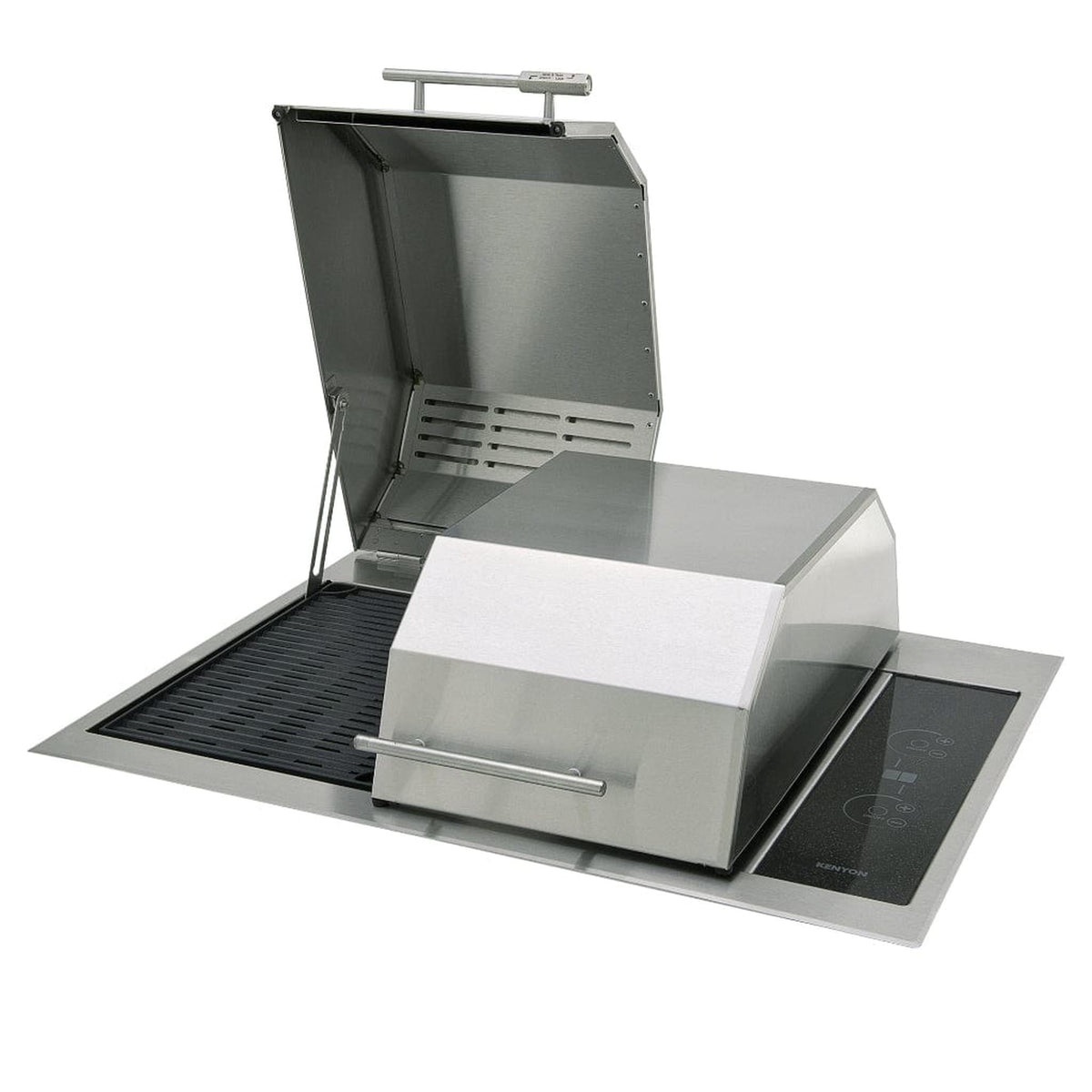 Kenyon Texan 30-Inch Built-In Electric Grill, 2-Burner Split-Lid with Precision Touch Control, 208V