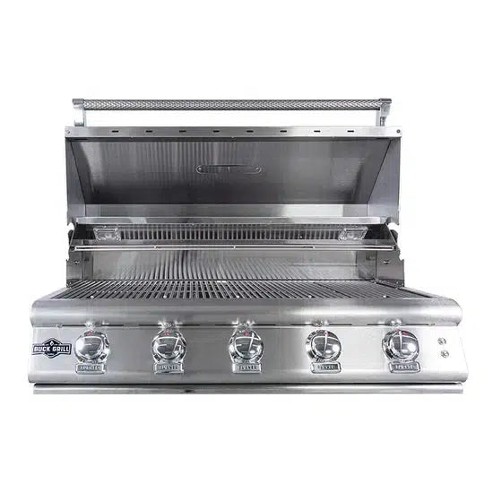 Buck Grill 40-Inch 5-Burner Freestanding Propane Gas Grill with Portable Cart