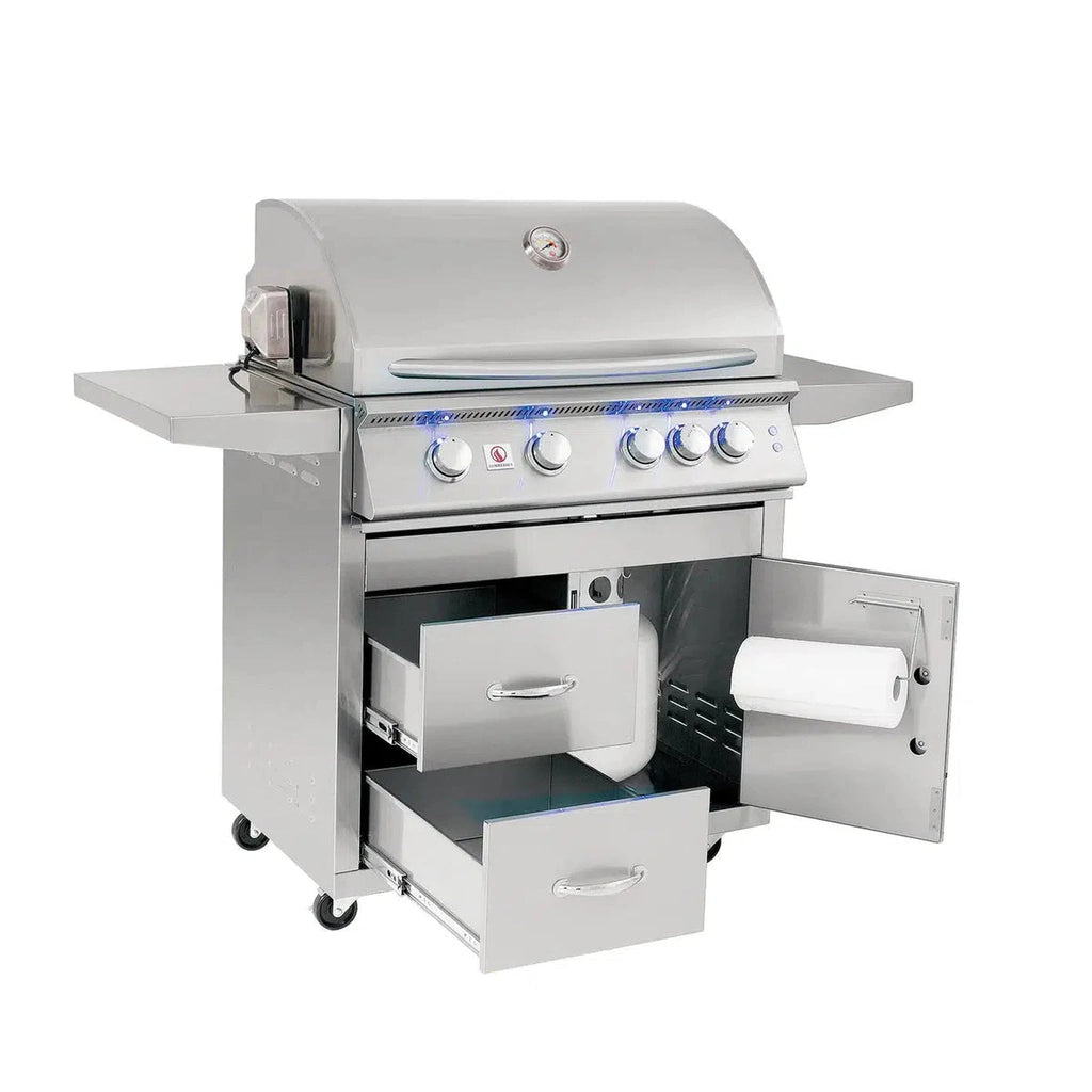 Summerset Sizzler Pro 32-Inch 4-Burner Freestanding Stainless Steel Gas Grill