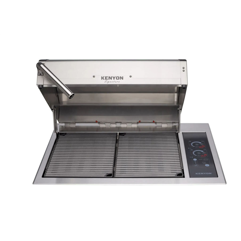 Kenyon Signature 30-Inch 2-Burner Built-In Electric Grill, 240V with IntelliKEN Touch Control and Carbon Fiber Lid