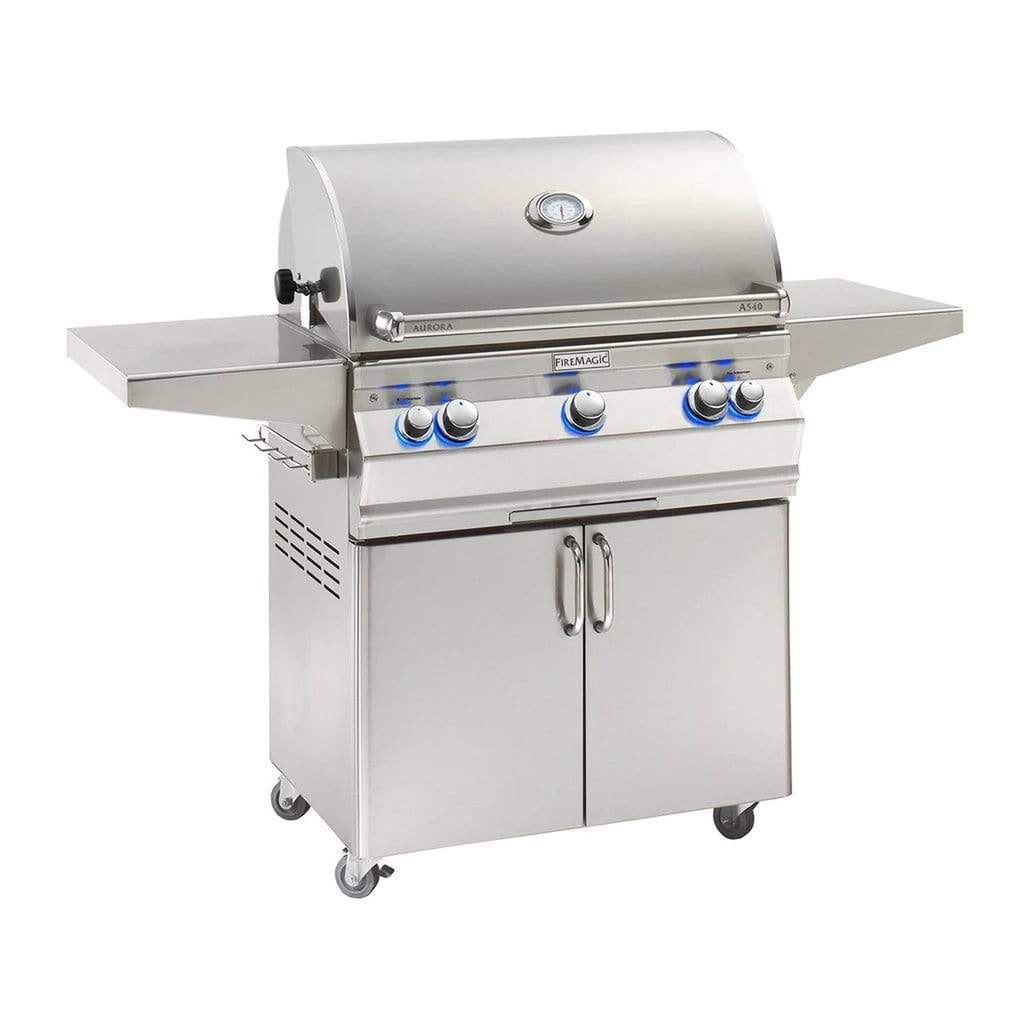 Fire Magic Aurora A540s 30-Inch 3-Burner Built-In Gas Grill with Analog Thermometer