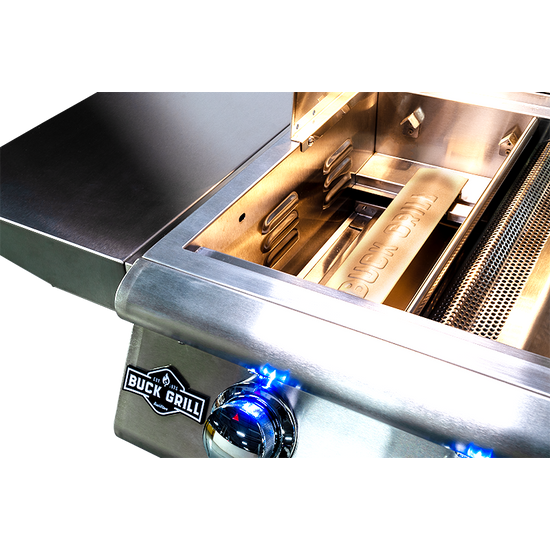 Buck Grill 40-Inch 5-Burner Freestanding Propane Gas Grill with Portable Cart
