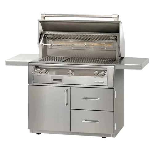 Alfresco 42-Inch Luxury 3-Burner Liquid Propane Grill with Deluxe Cart in Traffic Yellow Gloss