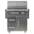 Coyote S-Series 30-Inch 4-Burner Freestanding Liquid Propane Gas Grill with RapidSear Infrared Burner and Rotisserie Kit