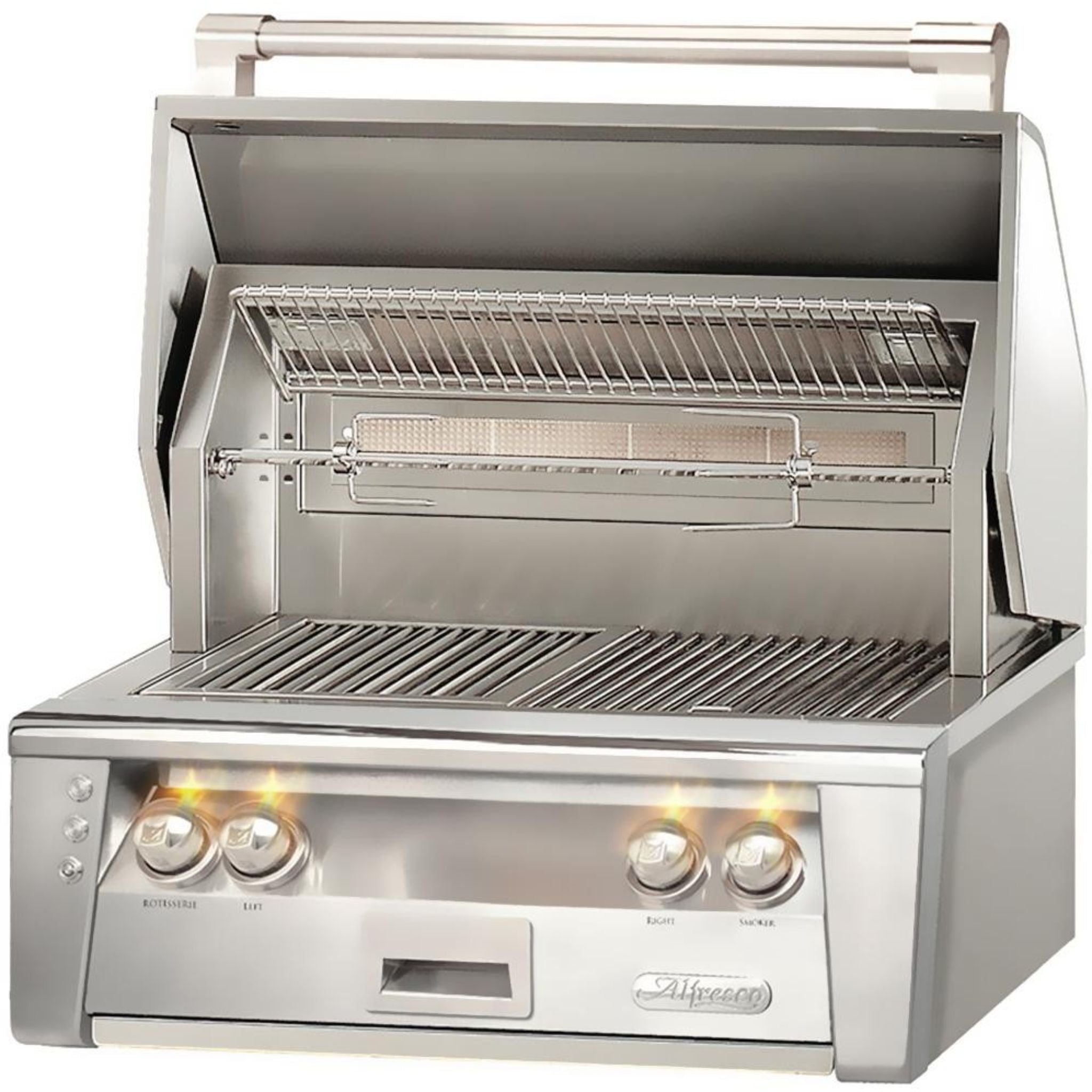 Alfresco 30-Inch Luxury Built-In Natural Gas Grill - Jet Black Matte Finish