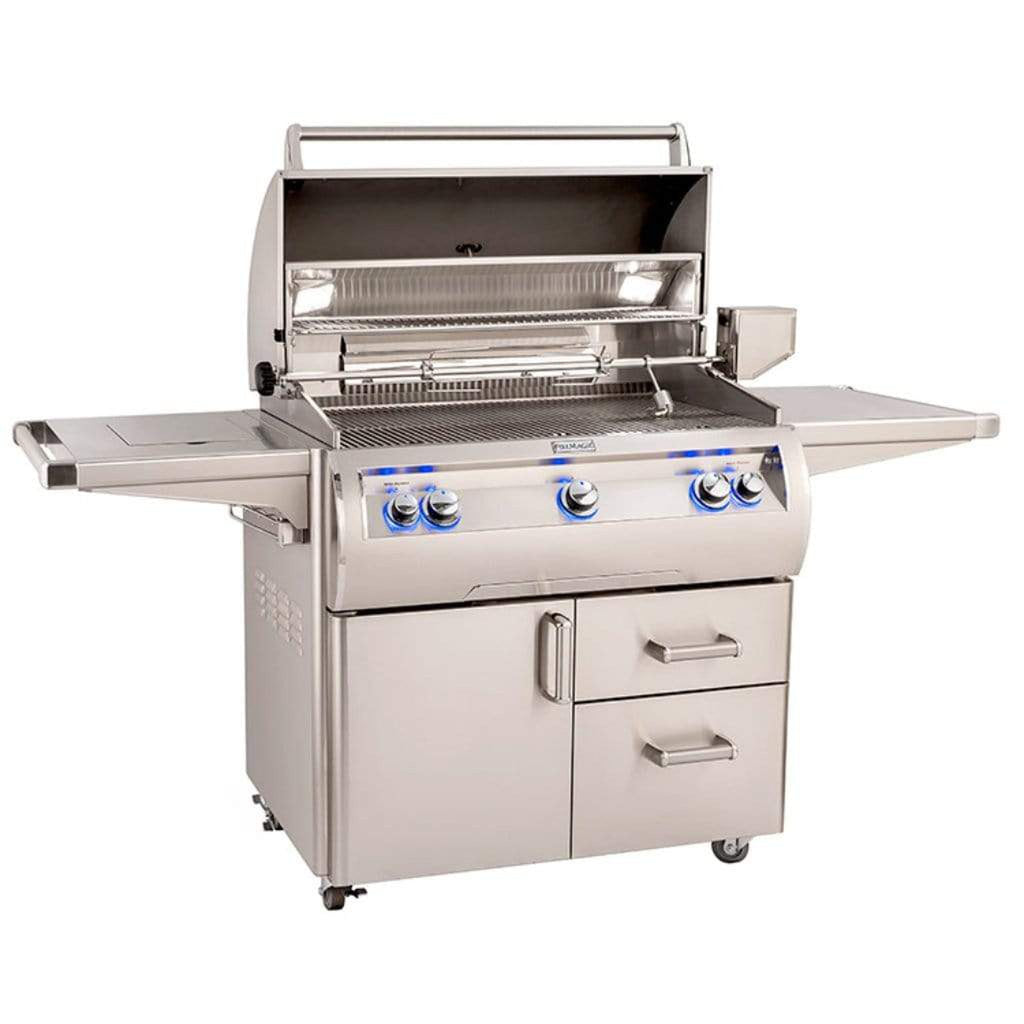 Fire Magic Echelon Diamond 36-Inch 3-Burner Built-In Gas Grill with Side Burner, Rotisserie, and Analog Thermometer