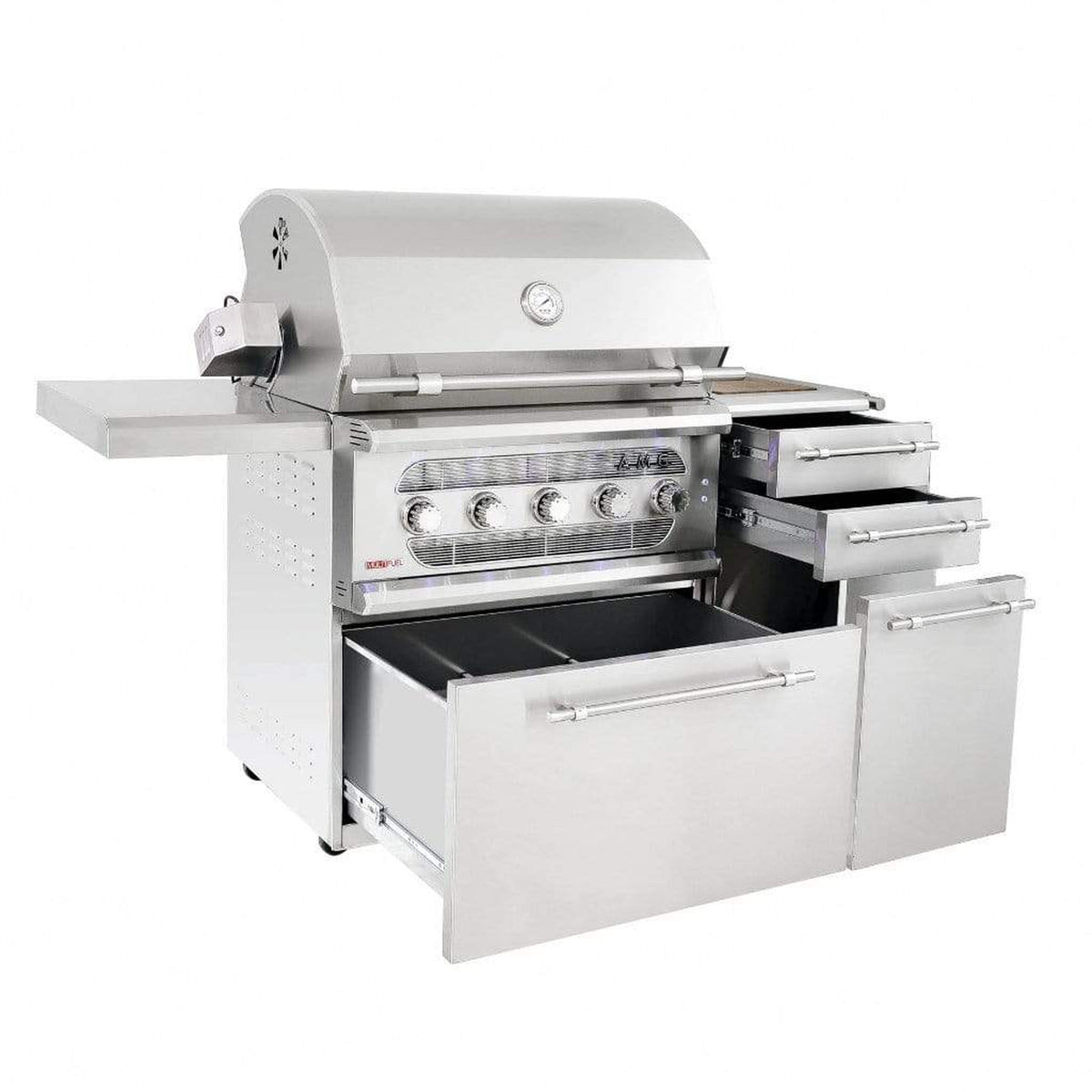 American Made Grills by Summerset Muscle Series 36-Inch Freestanding Hybrid Gas and Charcoal Grill