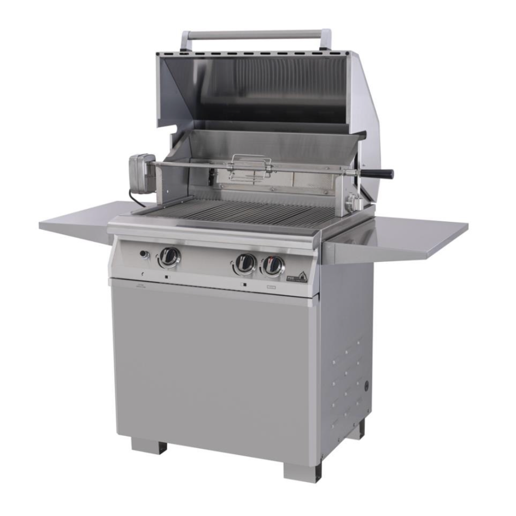 PGS Newport 30-Inch Built-In Natural Gas Grill Head with Integrated 60-Minute Safety Timer