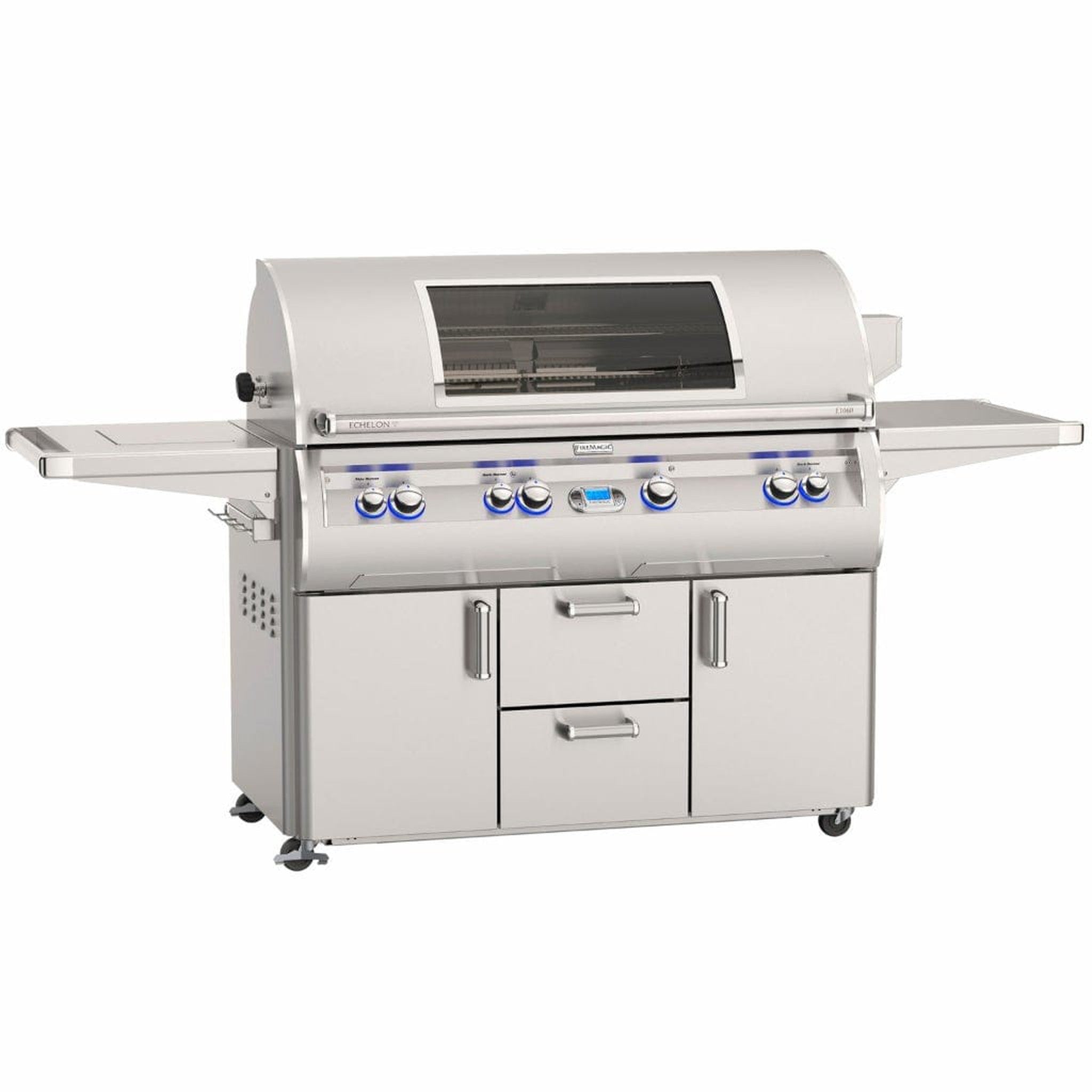 Fire Magic Echelon Diamond 48-Inch 4-Burner Built-In Gas Grill with Side Burner, Rotisserie, and Digital Thermometer