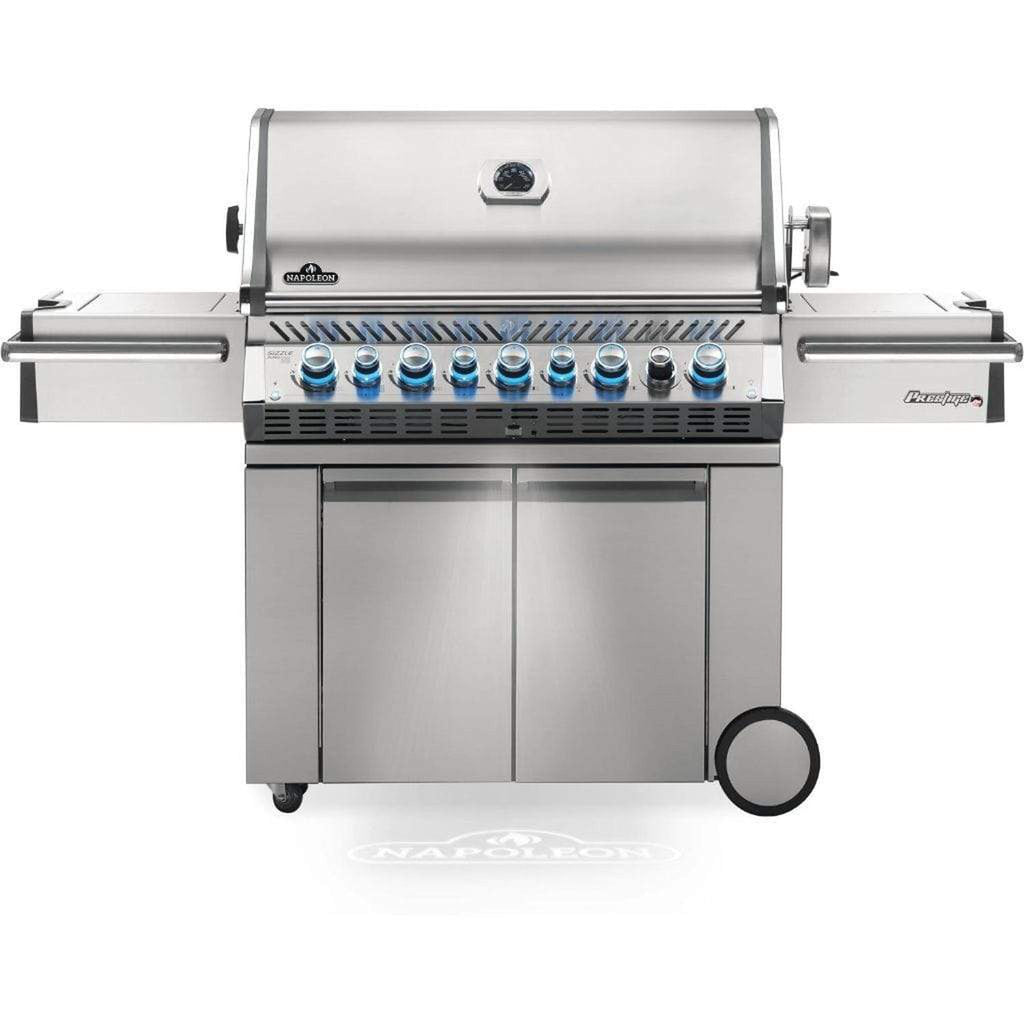 Napoleon Prestige PRO 665 77-Inch Freestanding Natural Gas Grill with Infrared Side and Rear Burners