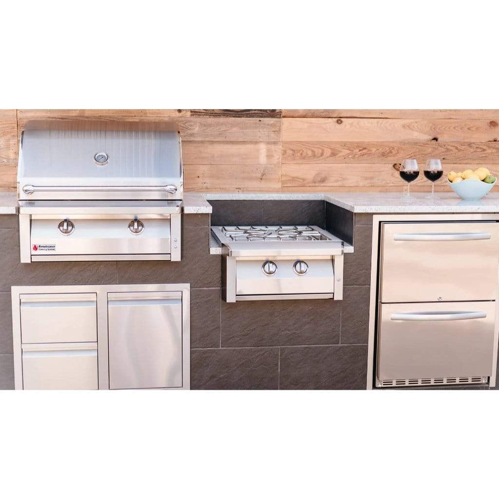 Renaissance ARG Series 30-Inch Built-In Natural Gas Grill with 2 High-Performance Burners