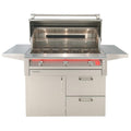 Alfresco 42-Inch Professional Series 3-Burner Propane Gas Grill with Deluxe Cart - Light Green Gloss
