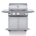 Blaze Premium LTE 32-Inch 4-Burner Marine-Grade Stainless Steel Freestanding Gas Grill with Rear Infrared Burner and Integrated Grill Lights