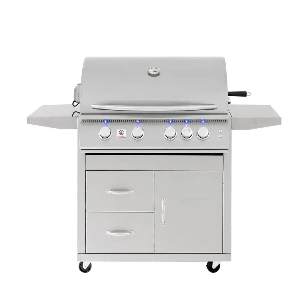 Summerset Sizzler Pro 32-Inch 4-Burner Freestanding Stainless Steel Gas Grill