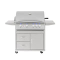 Summerset Sizzler Pro 32-Inch 4-Burner Freestanding Stainless Steel Gas Grill
