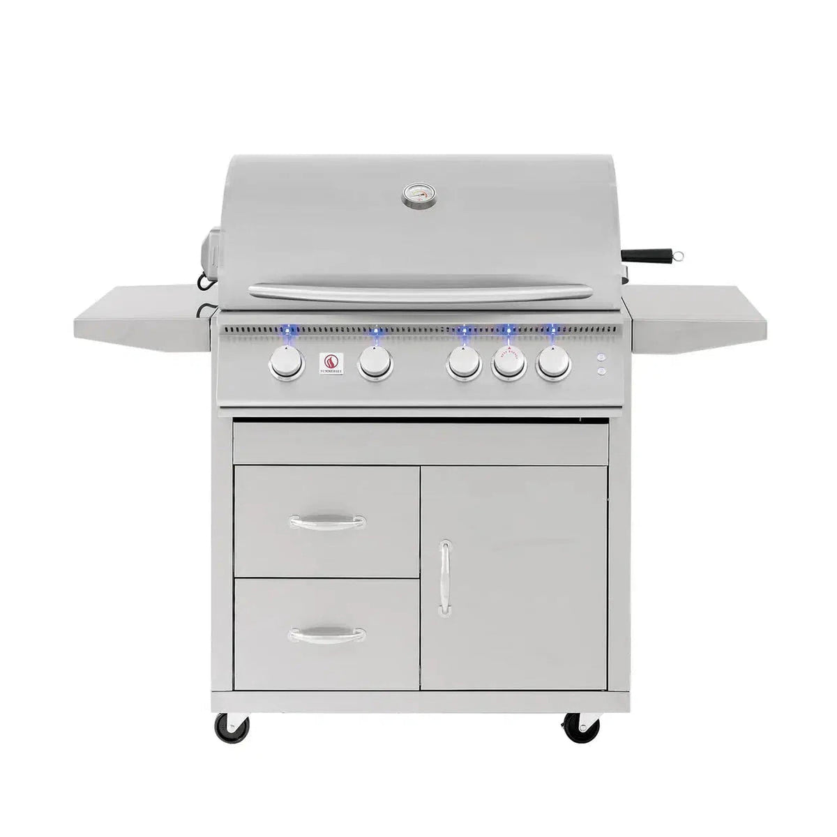 Summerset Sizzler Pro 32-Inch 4-Burner Freestanding Stainless Steel Gas Grill