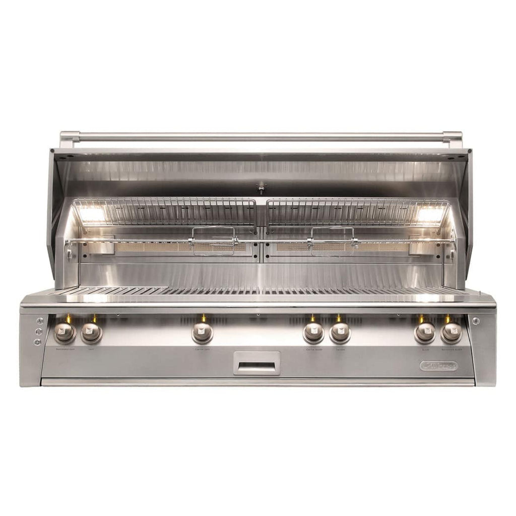 Alfresco 56-Inch Luxury Liquid Propane All Grill Head with 3 Standard Burners and 1 Sear Burner - Traffic Yellow Gloss Finish