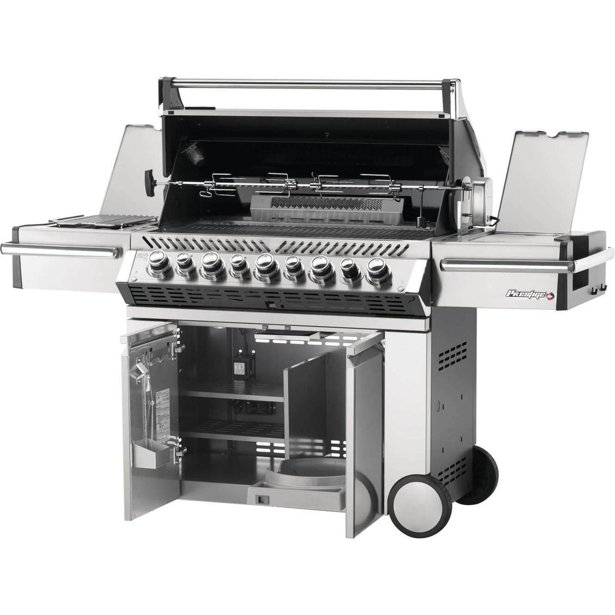 Napoleon Prestige PRO 665 77-Inch Freestanding Natural Gas Grill with Infrared Side and Rear Burners