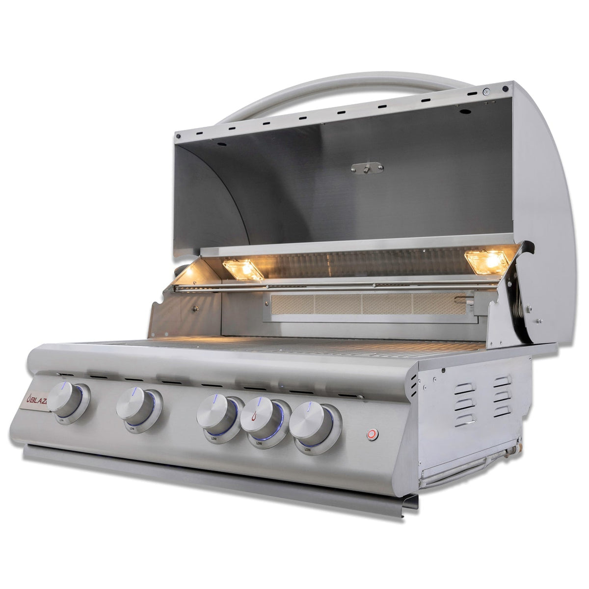 Blaze Premium LTE+ 32-Inch 4-Burner Freestanding Propane Gas Grill with Rear Infrared Burner and Integrated Lighting System