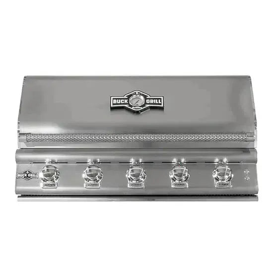 Buck Grill 40-Inch 5-Burner Freestanding Propane Gas Grill with Portable Cart