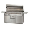 Alfresco 56-Inch Liquid Propane Gas Grill with Deluxe Cart, 3 Burners and 1 Sear Burner, Raspberry Red Gloss Finish