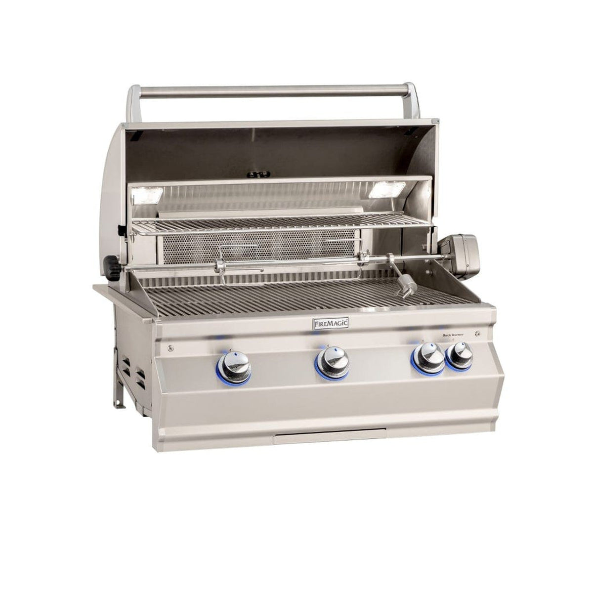 Fire Magic Aurora A660i 30-Inch Built-In Gas Grill with Rotisserie and Analog Thermometer