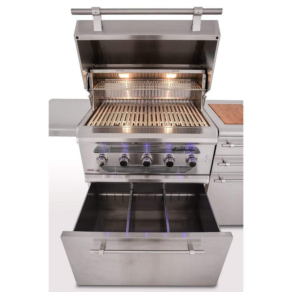 American Made Grills by Summerset Muscle Series 36-Inch Freestanding Hybrid Gas and Charcoal Grill