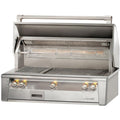 Alfresco Luxury 42-Inch Signal Grey Gloss Natural Gas Grill with 2 Main Burners and 1 SearZone Burner