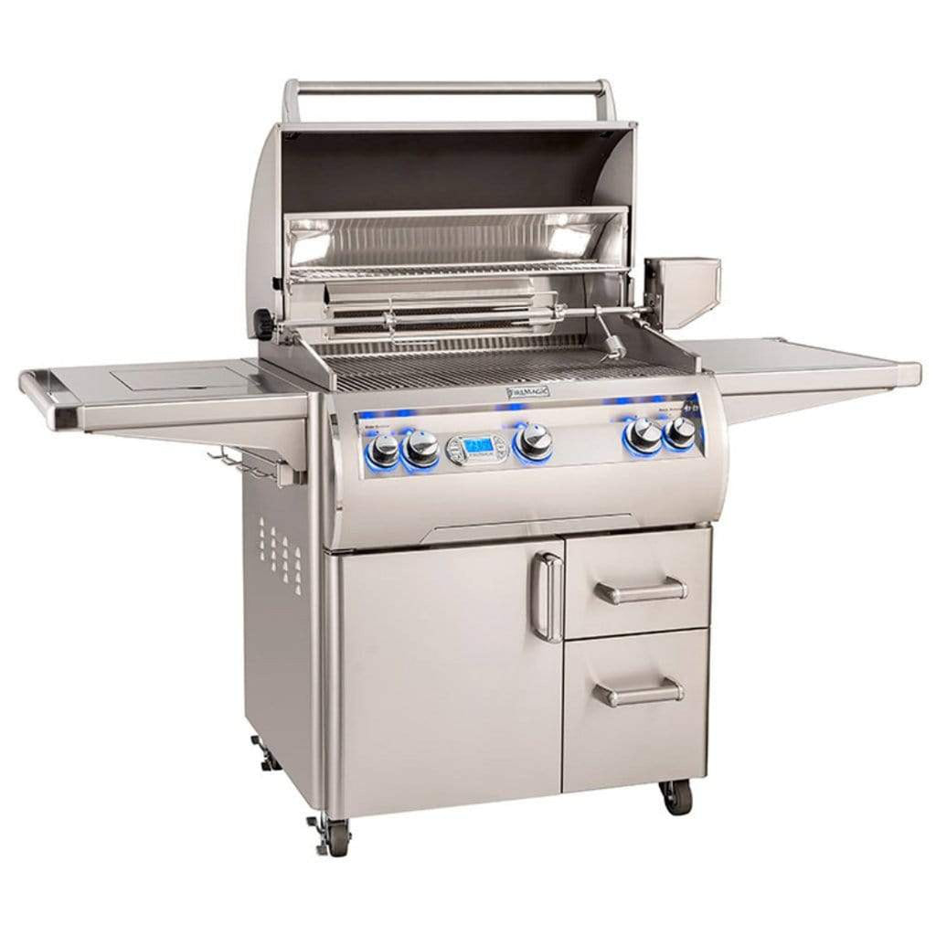 Fire Magic Echelon Diamond E660s 30-Inch 3-Burner Built-In Gas Grill with Side Burner, Rotisserie, and Digital Thermometer