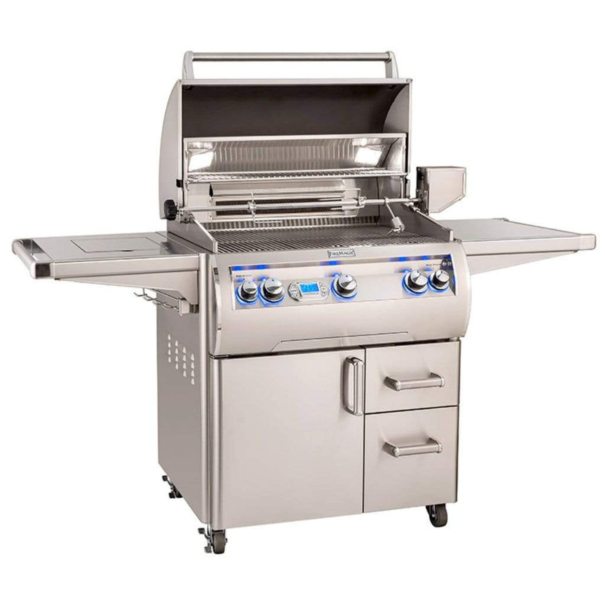 Fire Magic Echelon Diamond E660s 30-Inch 3-Burner Built-In Gas Grill with Side Burner, Rotisserie, and Digital Thermometer