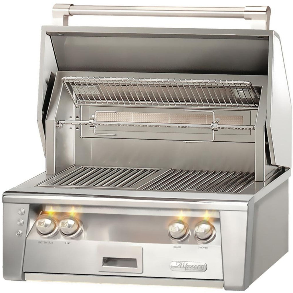 Alfresco 30-Inch Luxury Built-In Natural Gas Grill - Blue Lilac Gloss Finish