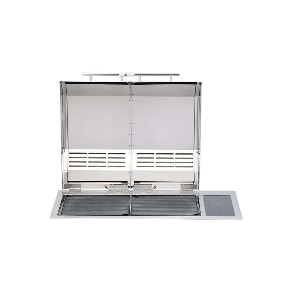 Kenyon Texan 30-Inch Built-In Electric Grill, 2-Burner Split-Lid with Precision Touch Control, 208V