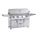 Fire Magic Echelon Diamond 48-Inch 4-Burner Built-In Gas Grill with Rotisserie, Single Side Burner, and Analog Thermometer