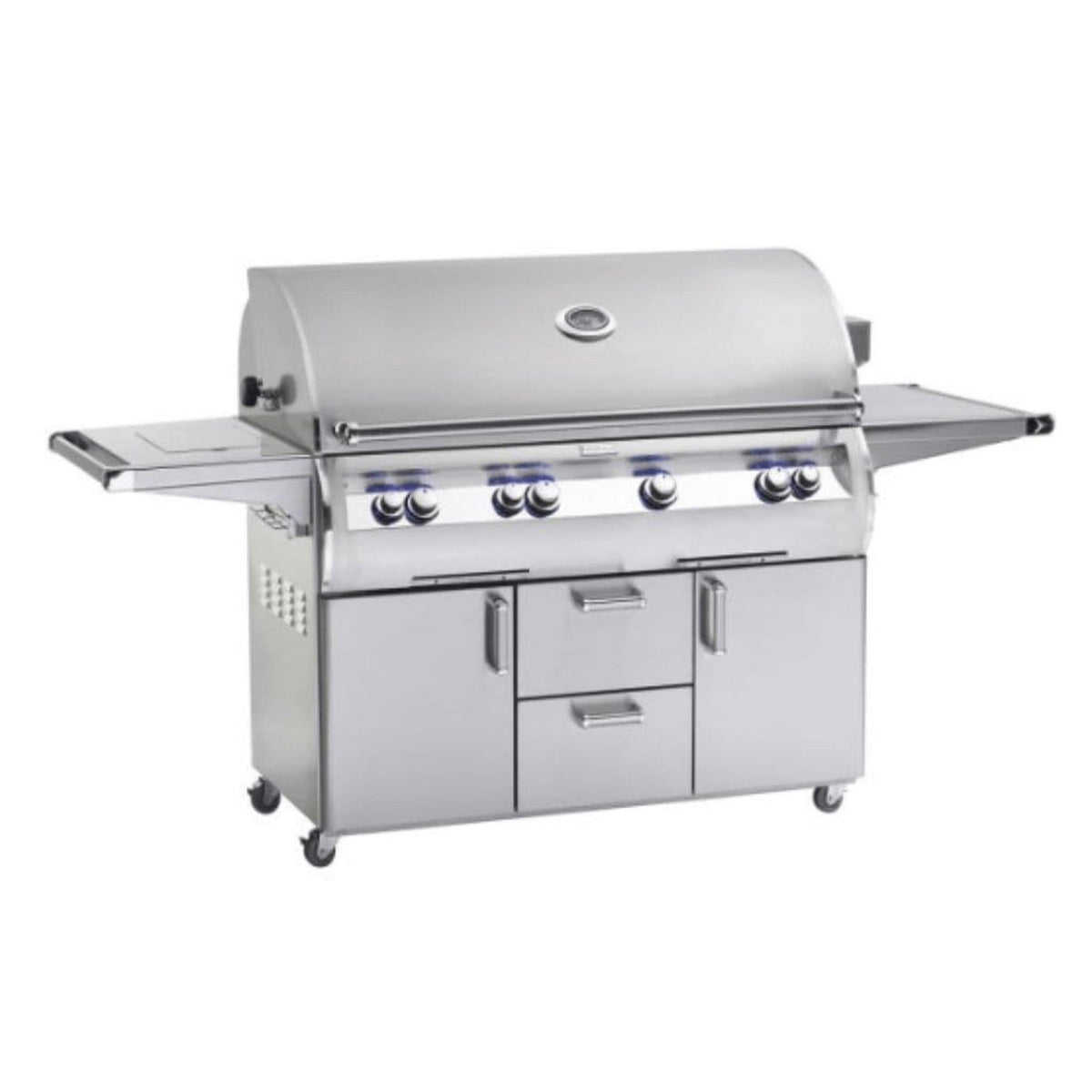 Fire Magic Echelon Diamond 48-Inch 4-Burner Built-In Gas Grill with Rotisserie, Single Side Burner, and Analog Thermometer