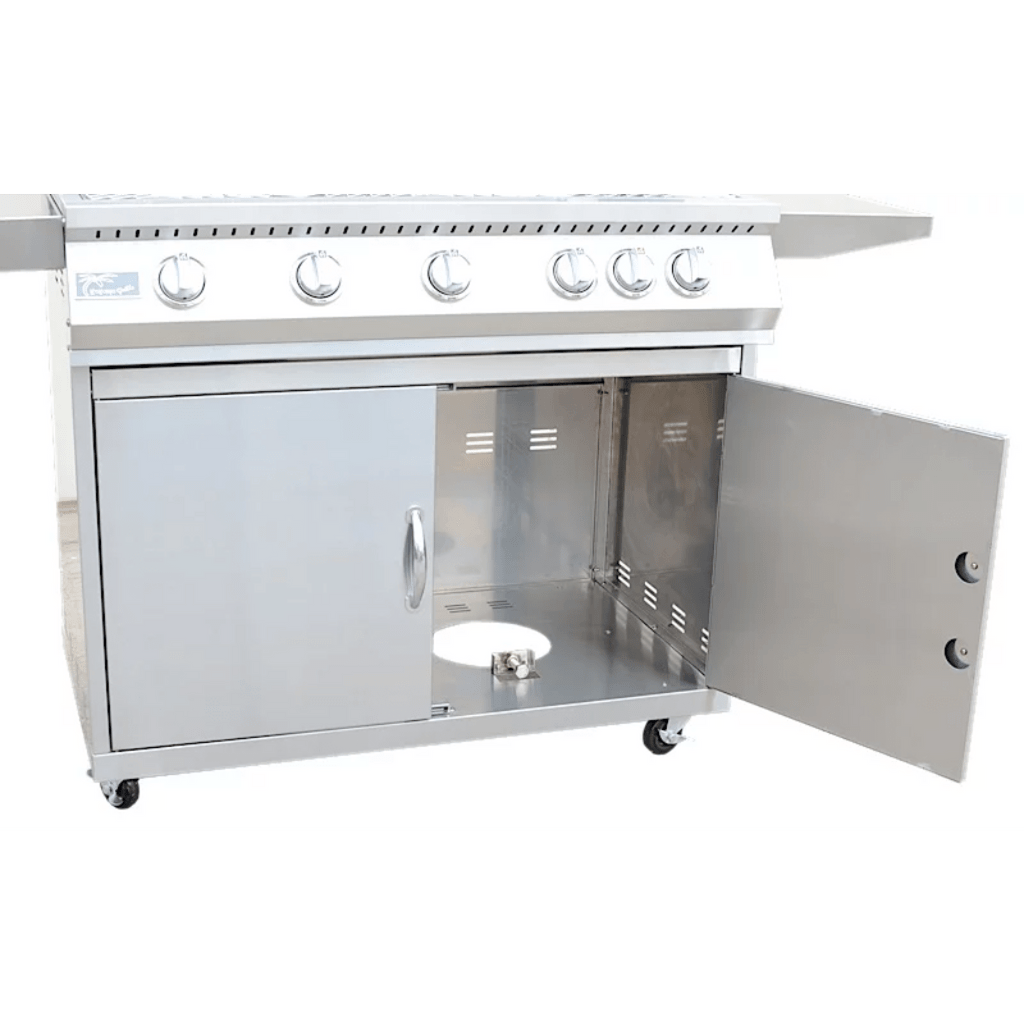 Kokomo Classic 40-Inch 5-Burner Freestanding Natural Gas BBQ Grill with Storage Cart