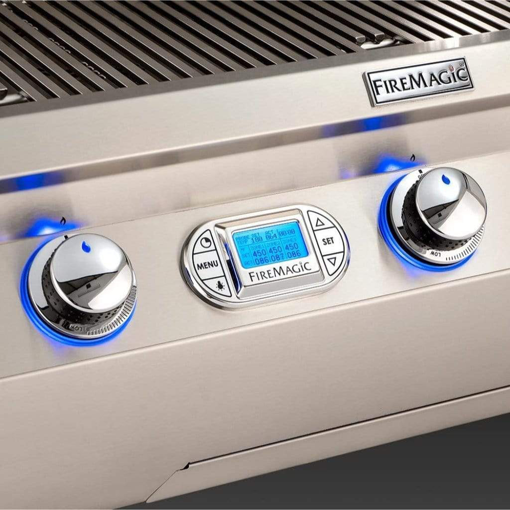 Fire Magic Echelon Diamond E790s 36-Inch 3-Burner Built-In Gas Grill with Double Side Burner, Rotisserie, and Digital Thermometer