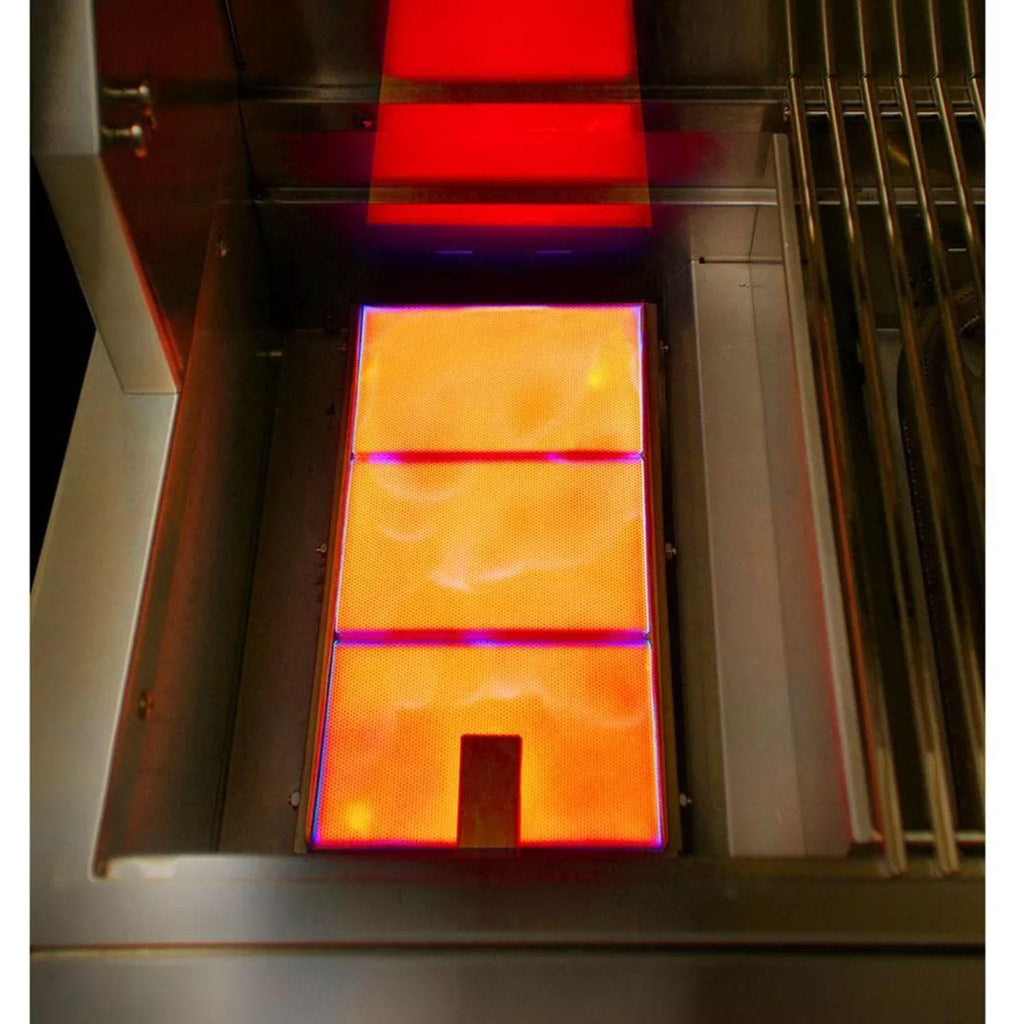 Alfresco 56-Inch Luxury 3-Burner Natural Gas Grill with Sear Burner and Refrigerated Cart