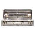 Alfresco 56-Inch Luxury Liquid Propane All Grill Head with 3 Burners and 1 Sear Burner - Blue Lilac Gloss Finish