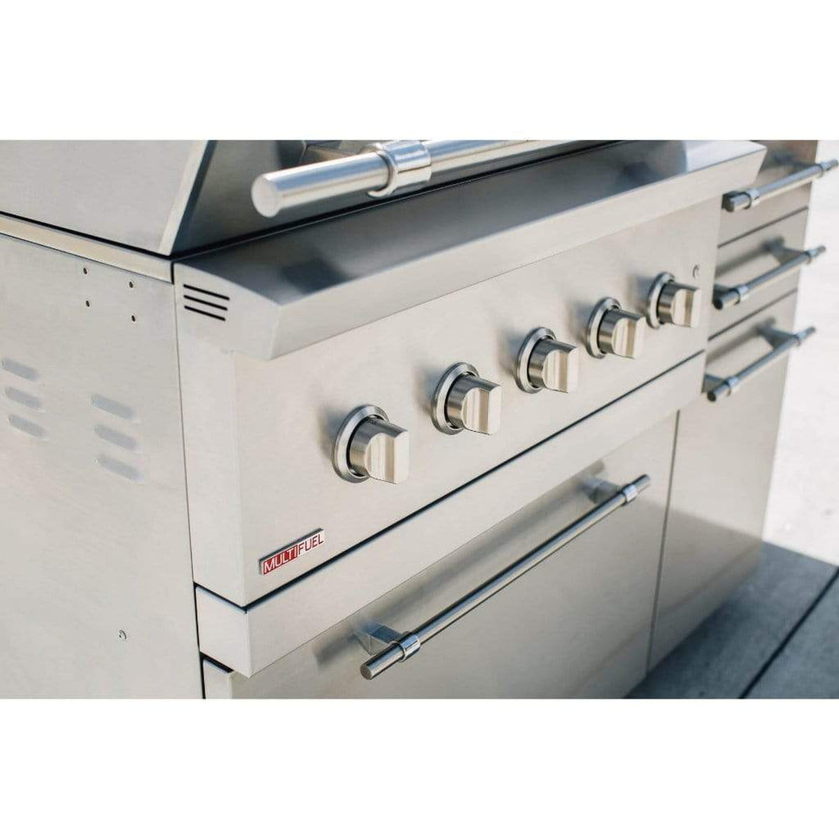 Summerset Encore Series 36-Inch 5-Burner American Made Freestanding Hybrid Gas and Charcoal Grill