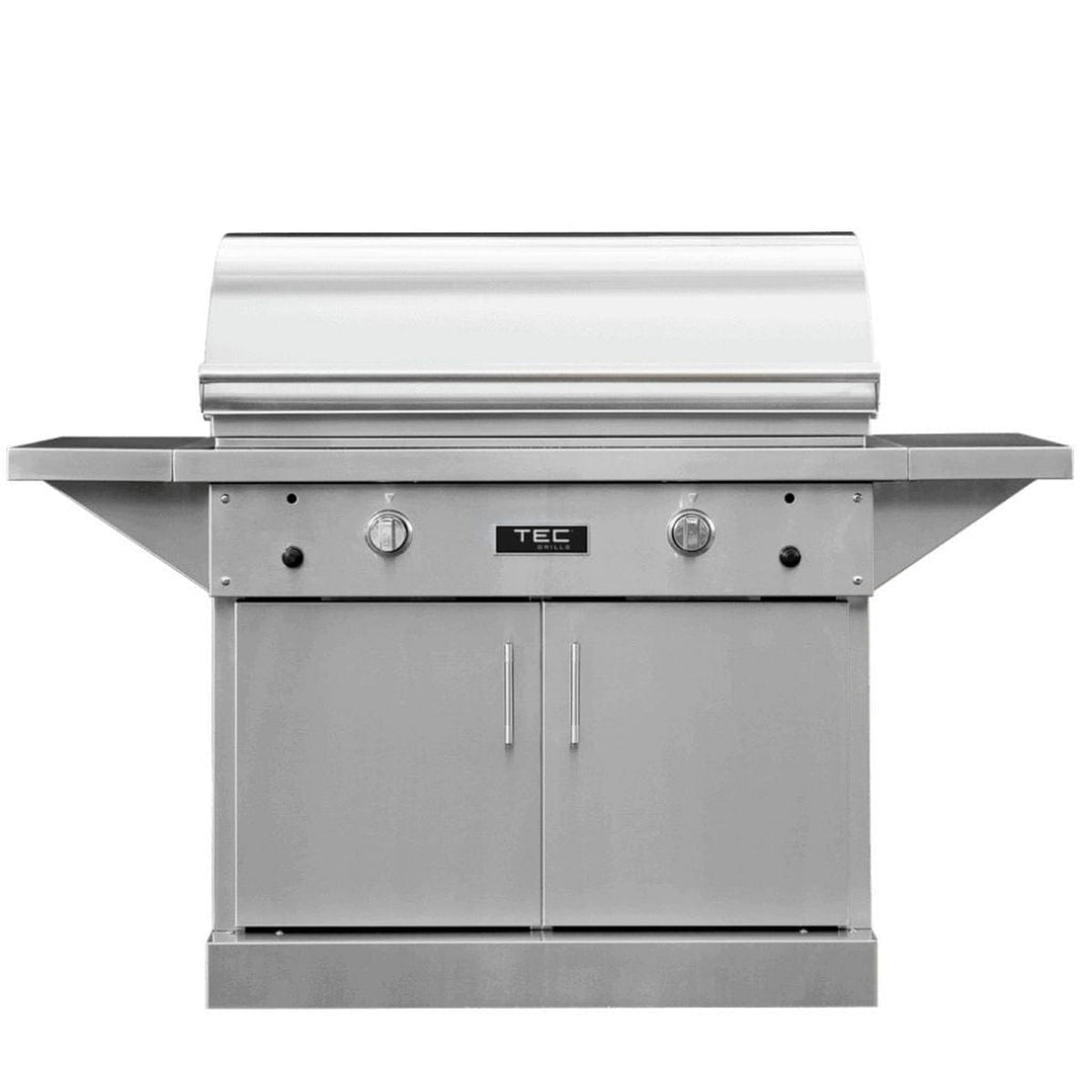 TEC Sterling 44-Inch Stainless Steel Natural Gas Infrared Patio Grill with Cabinet and Side Shelves